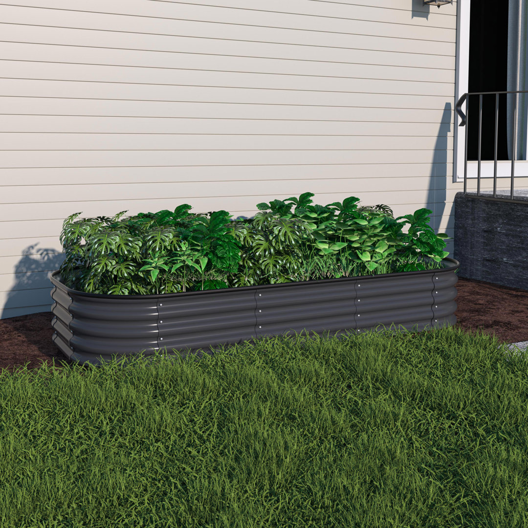Heise 9 In 1 Modular Galvanized Steel Raised Garden Bed